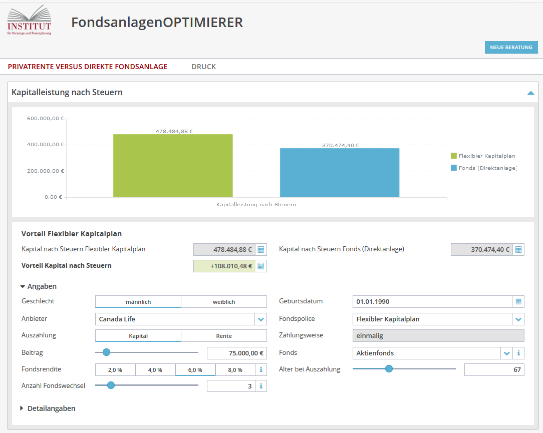Fondsanlagenoptimierer
